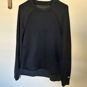 ALO Yoga vintage mesh black sweater